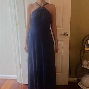 Blue gown interesting front and back